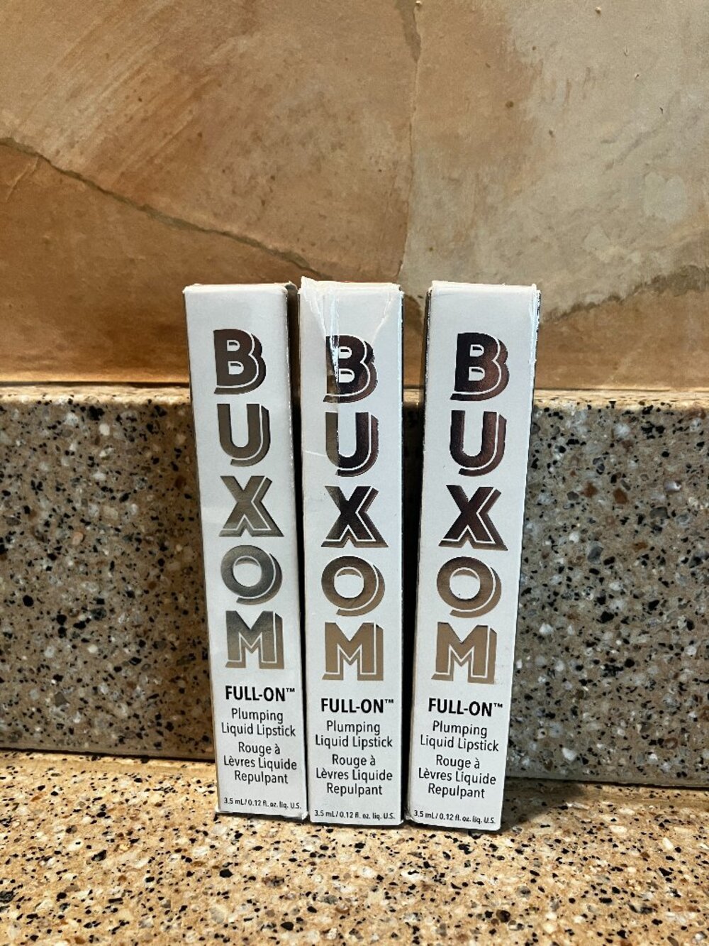 Buxom Set of 3 Matte Hush Hush Honey Plumping Lipstick! NIB!